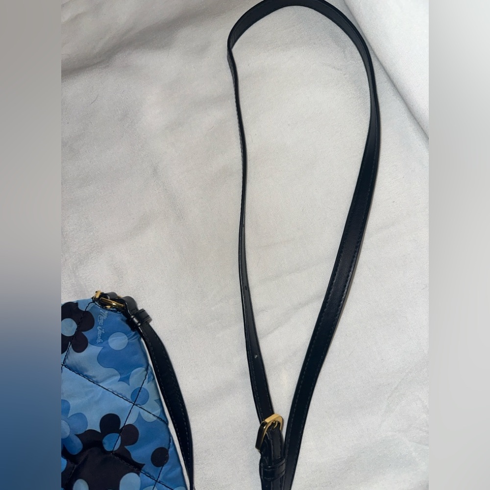 Marc Jacobs Blue and Black Quilted Nylon Crossbody Floral Messenger Bag - Picture 8 of 8